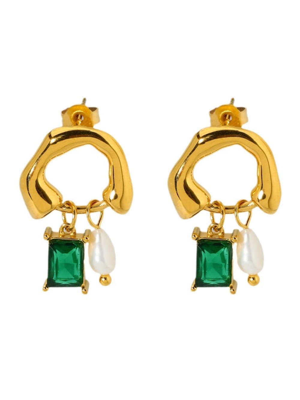 Emerald earrings Q1027